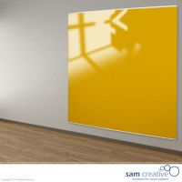 Pannello di vetro Giallo Canarino 100x200 cm