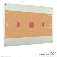 Campo di basket su lavagna in vetro 45x60 cm
