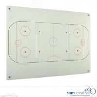 Campo di hockey sul ghiaccio su vetro 45x60 cm