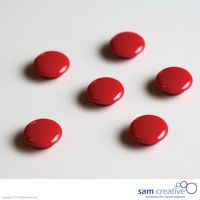Set magneti per vetro 20 mm rosso
