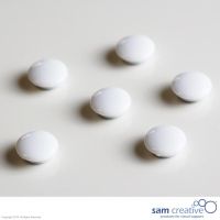 Set magneti per vetro 20 mm bianco