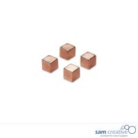 Set magneti cubici bronzo metallizzato 10 mm